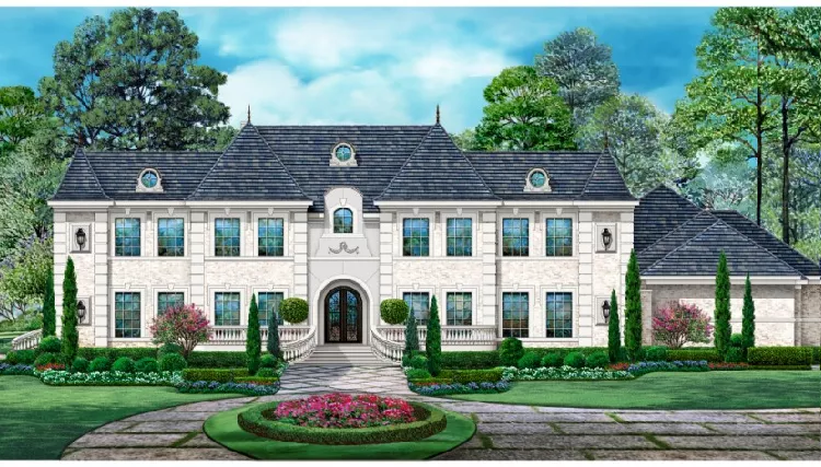 image of large traditional house plan 8655